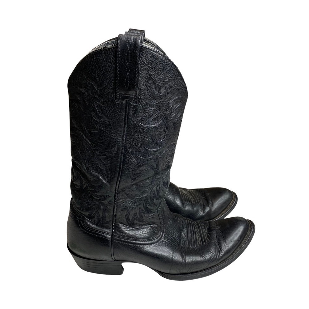 Ariat ✪ Heritage Classic Western Leather Cowboy Boots Boot ✪ Black 10D - Picture 3 of 16
